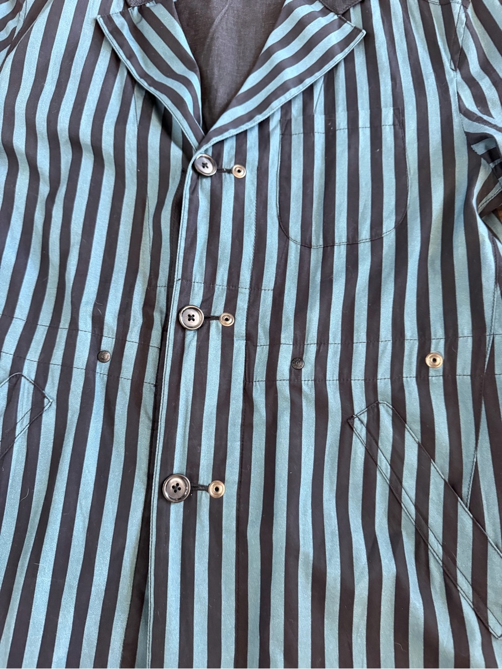 Dolce & Gabbana Teal and Black Striped Blazer jacket - Picture 2 of 9